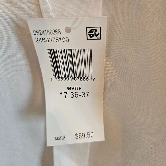 Tommy Hilfiger New Men SZ XL (17 36/37) Shirt Reg Fit Wrinkle Free Classic NWT - Picture 7 of 7